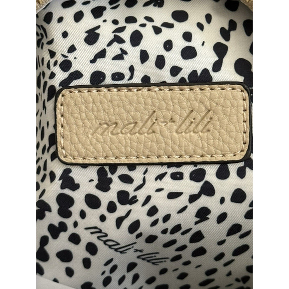 Anthropologie Mali +‎ Lili Gwen Faux Fur Woven Sling/Crossbody Bag Tan/Beige NWT - Picture 13 of 16